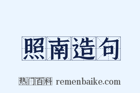 照南造句是什么意思的图片